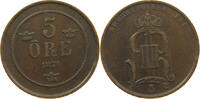 SWEDEN 5 ÖRE Oscar II. (1872-1907) -