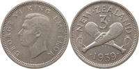 NEW ZEALAND 3 PENCE 1939 George VI. (1936-1952) SS 12.15 £  +  5.20 £ shipping