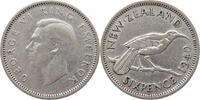 NEW ZEALAND 6 PENCE 1940 George VI. (1936-1952) SS 8.68 £  +  5.20 £ shipping