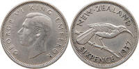 NEW ZEALAND SIXPENCE George VI. (1936-1952) -