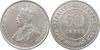 STRAITS SETTLEMENTS 50 CENTS George V. (1910-1936) -