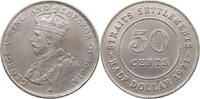 STRAITS SETTLEMENTS 50 CENTS George V. (1910-1936) -