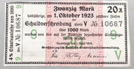 KAISERREICH ZINNSCHEIN 20 MARK -