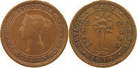 CEYLON 1/2 CENT 1870 Victoria 1837-1901 VF