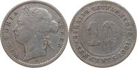 STRAITS SETTLEMENTS 10 CENTS Victoria 1837-1901 -