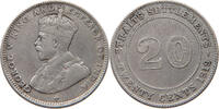 STRAITS SETTLEMENTS 20 CENTS George V. (1910-1936) -
