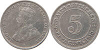 STRAITS SETTLEMENTS 5 CENTS George V. (1910-1936) -