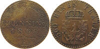 Preussen 1 Pfennig Friedrich Wilhelm IV. 1840-1861. Fehlprägung -