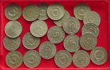 YUGOSLAVIA 5 DINARA COLLECTION LOT YUGOSLAVIA 5 DINARA 22PC 149G -
