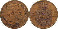 BRAZIL 20 REIS Pedro II. 1831 - 1889 -