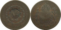 BRAZIL 40 REIS OVER 80 REIS Pedro II. 1831 - 1889 -