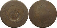 BRAZIL 40 REIS OVER 80 REIS PEDRO I. (1822-1831) -