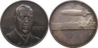 WEIMARER REPUBLIK MEDAILLE Zeppelin Medaille Silber Amerikaflug Lakehurst LZ 126 ZR III 1924 HUGO ECKNER -