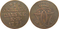 DENMARK SKILLING Christian VII. (1766-1808) -