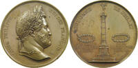 FRANCE MEDAILLE LOUIS PHILIPPE I. CAUNOIS inauguration de la colonne de Juillet (Bastille) -