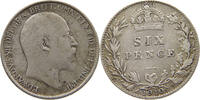 GREAT BRITAIN SIXPENCE Edward VII. (1901 - 1910) -