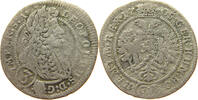 Haus Habsburg 3 Kreuzer Leopold I. (1657-1705) Prag -