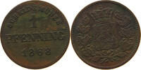 BAYERN PFENNIG Ludwig II. 1864-1886. -