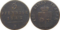 WALDECK 3 PFENNIG Georg Heinrich 1813-1845 -