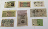 DEUTSCHES REICH LOT GERMANY COLLECTION BANKNOTES, LOT 15pc EMPIRE -