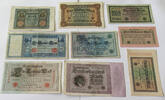 DEUTSCHES REICH LOT GERMANY COLLECTION BANKNOTES, LOT 15pc EMPIRE -