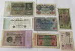 DEUTSCHES REICH LOT GERMANY COLLECTION BANKNOTES, LOT 15pc EMPIRE -