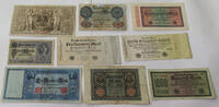 DEUTSCHES REICH LOT GERMANY COLLECTION BANKNOTES, LOT 15pc EMPIRE -