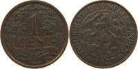 NETHERLANDS 1 CENT 1927 WILHELMINA 1890-1948 VF