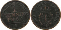 BRANDENBURG PREUSSEN 1 PFENNIG 1864 A Wilhelm I. (1861-1888) S 3.47 £  +  5.20 £ shipping