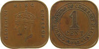 MALAYA 1 CENT 1945 GEORGE VI. (1936-1952) SS 5.21 £  +  5.20 £ shipping