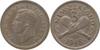 NEW ZEALAND 3 PENCE GEORGE VI. (1936-1952) -