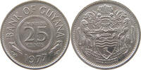 GUYANA 25 CENTS 1977 UNC 4.32 £  +  5.18 £ shipping