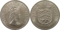 JERSEY ELIZABETH II. (1952-2022) 5 SHILLINGS 1966 UNC
