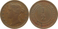 STRAITS SETTLEMENTS 1/2 CENT VICTORIA (1837-1901) -