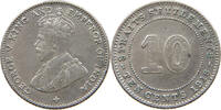 STRAITS SETTLEMENTS 10 CENTS GEORGE V. (1910-1936) -