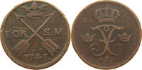 SWEDEN 1 ÖRE FREDERICK I. (1720-1751) -