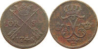 SWEDEN 1 ÖRE FREDERICK I. (1720-1751) -