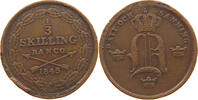 SWEDEN 1/3 SKILLING OSCAR I. (1844-1859) -