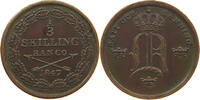 SWEDEN 1/3 SKILLING OSCAR I. (1844-1859) -