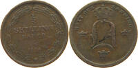 SWEDEN 1/3 SKILLING OSCAR I. (1844-1859) -