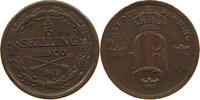 SWEDEN 1/6 SKILLING OSCAR I. (1844-1859) -