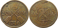 SWEDEN 2 ÖRE FREDERICK I. (1720-1751) -