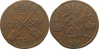 SWEDEN 2 ÖRE FREDERICK I. (1720-1751) -