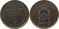 SWEDEN 2 ÖRE OSCAR II. (1872-1907) -