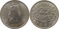 SEYCHELLES 25 CENTS ELIZABETH II. (1952-2022) -