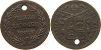 VATICAN MEZZO BAIOCCO GREGORY XVI (1831-1846) COUNTERED CERVARO -