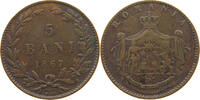 ROMANIA 5 BANI CAROL I. (1866-1914) WATT CO -