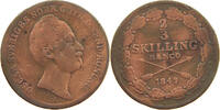 SWEDEN 2/3 SKILLING OSCAR I. (1844-1859) -