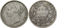 INDIA BRITISH 1 RUPEE VICTORIA (1837-1901) EAST INDIA COMPANY -