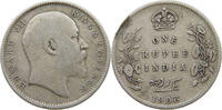 INDIA BRITISH 1 RUPEE EDWARD VII. (1901 - 1910) -